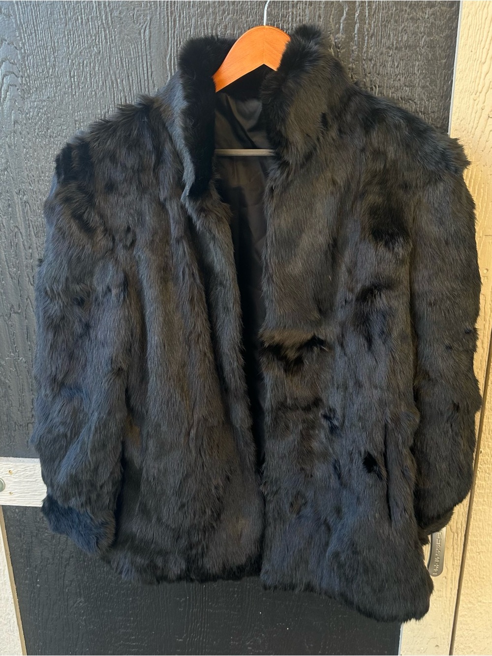 Real Rabbit Fur Coat Size Large